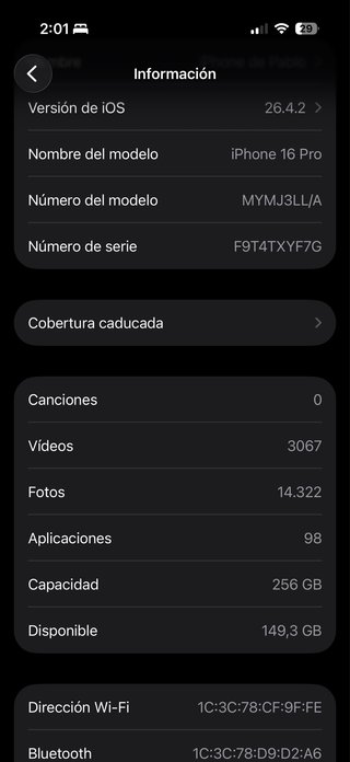 iPhone 16 Pro Dorado 256GB