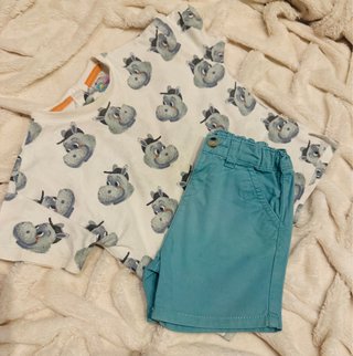 Conjunto infantil camiseta y pantalón corto T3