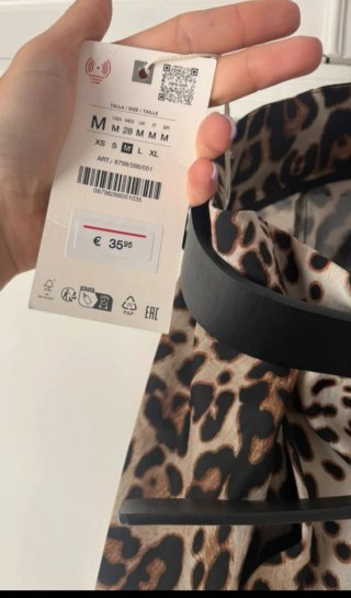 Pantalón ancho estampado leopardo