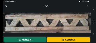 Barandado clásico vintage madera en buen estado