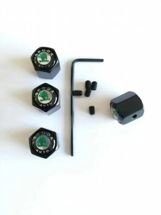 TAPONES VALVULAS SKODA NEGROS ANTIRROBO