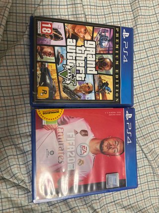 PS4 Juegos: GTA V Premium y FIFA 20