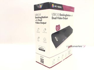 usb hub icy box usb 3.0 docking station with dual video output