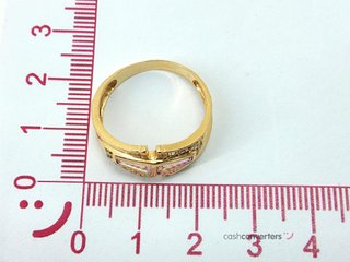 anillo oro 18k con piedra con circonita
