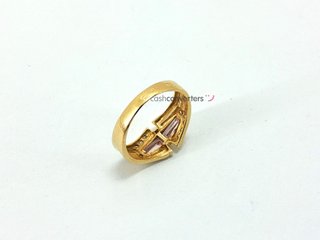 anillo oro 18k con piedra con circonita