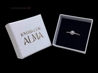 alianza oro 18k con diamante