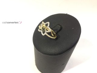 sortija oro 18k con circonita