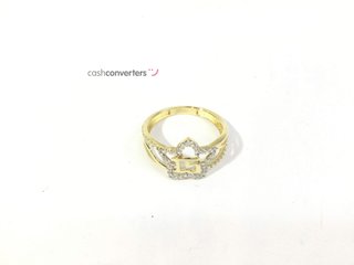 sortija oro 18k con circonita