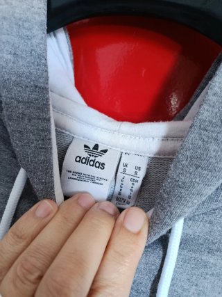 Sudadera Adidas Gris con Logo Trefoil