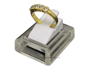 anillo oro 18k con piedra con diamante