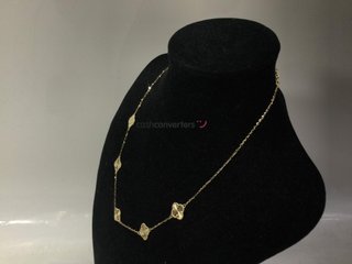 gargantilla oro 18k con circonita 25cm