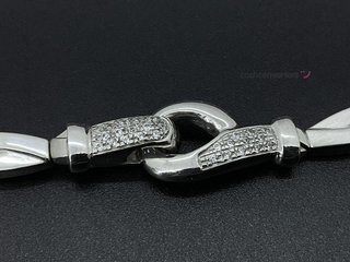gargantilla oro 18k con piedra con circonita 45cm