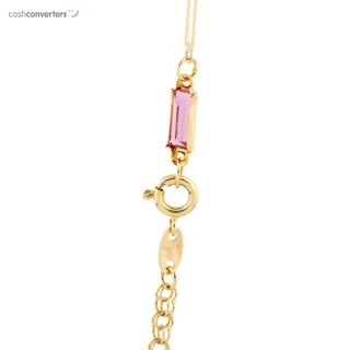 collar oro 18k con piedra 22cm