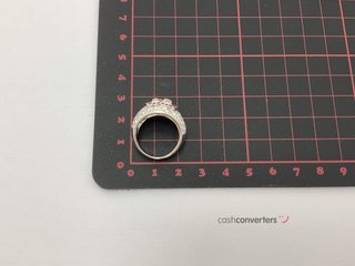 anillo oro 18k con piedra con diamante,zafiro t. 11 (16,24 mm)