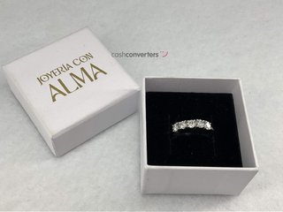 anillo oro 18k con piedra con diamante