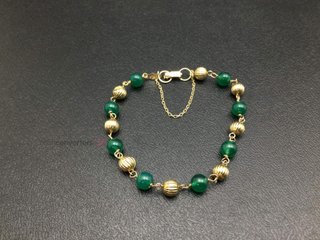 pulsera oro 18k con piedra con circonita