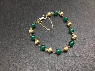 pulsera oro 18k con piedra con circonita