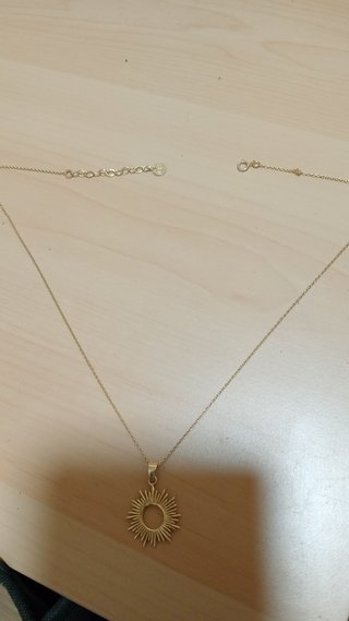 Collar Sol Bañado en Oro Plata