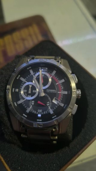 Reloj Fossil Cronógrafo Negro/Plateado