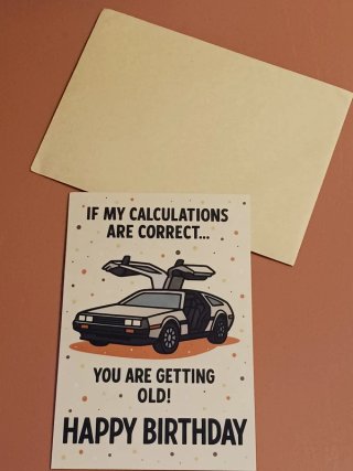 Postal de Aniversário do "Back to the Future"