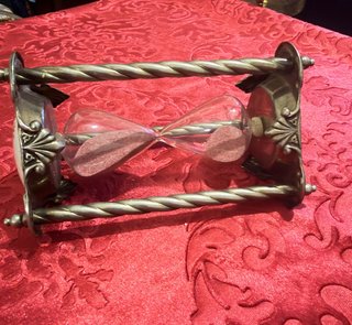 Reloj de Arena Antiguo Metal Cristal Fragonard