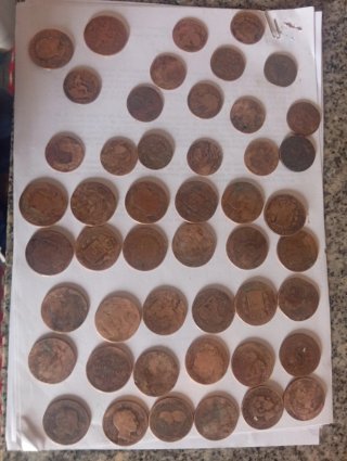 Monedas antiguas variadas