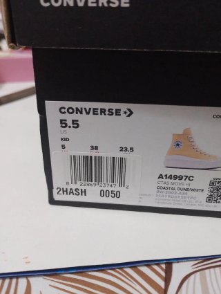 Converse Chuck Taylor Tg 38 colore albicocca