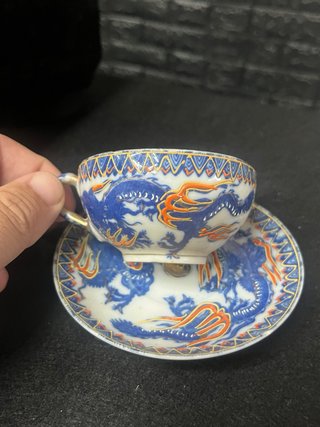 Vaso cinese e tazzina da tè