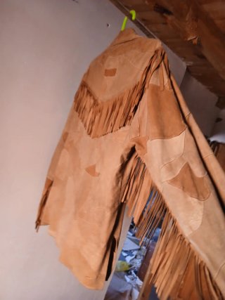 Chaqueta Western Cuero con Flecos