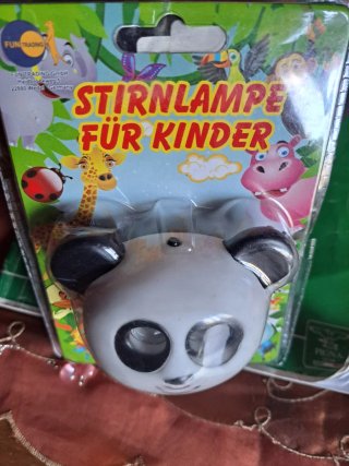 Lampada frontale panda per bambini