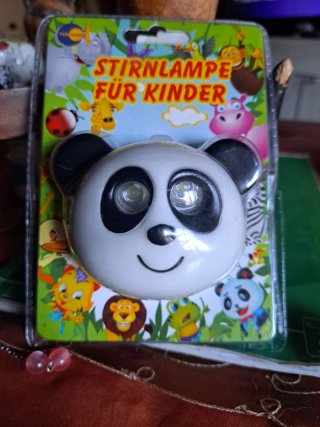 Lampada frontale panda per bambini