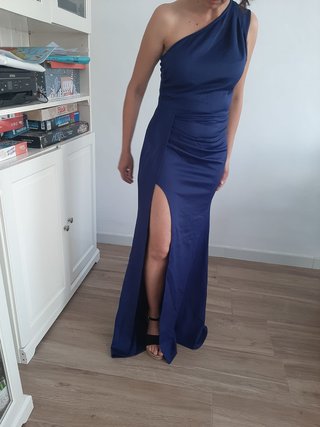 Vestido fiesta azul noche