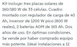 Kit solar para vivienda aislada