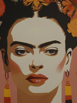 Set 2 Poster Decorativi Frida Kahlo e astratto