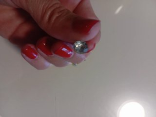 Pendientes Parfois perla transparente dorados