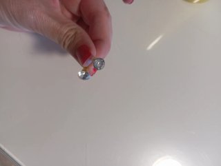Pendientes Parfois perla transparente dorados