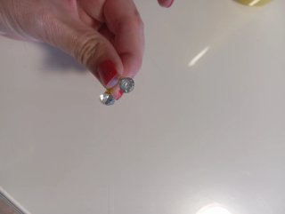 Pendientes Parfois perla transparente dorados