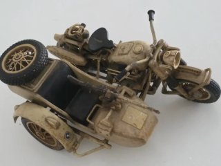 Miniatura Moto BMW R75 Sidecar Militare 1941 Pocher