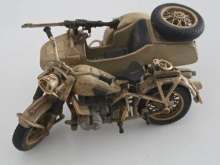 Miniatura Moto BMW R75 Sidecar Militare 1941 Pocher
