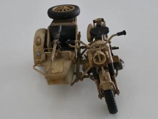 Miniatura Moto BMW R75 Sidecar Militare 1941 Pocher