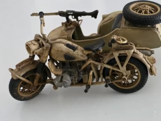 Miniatura Moto BMW R75 Sidecar Militare 1941 Pocher