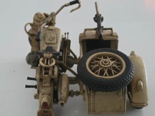 Miniatura Moto BMW R75 Sidecar Militare 1941 Pocher