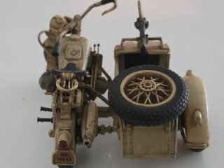 Miniatura Moto BMW R75 Sidecar Militare 1941 Pocher