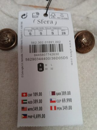 Chaqueta blanca de botones
