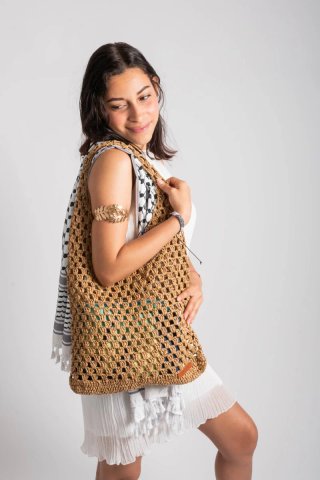 Bolso de rafia tejido