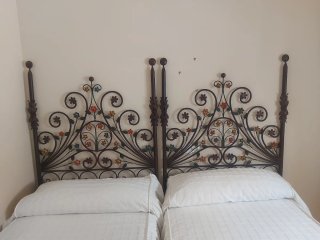 2 Cabeceros Cama Hierro Forjado Flores 90cm