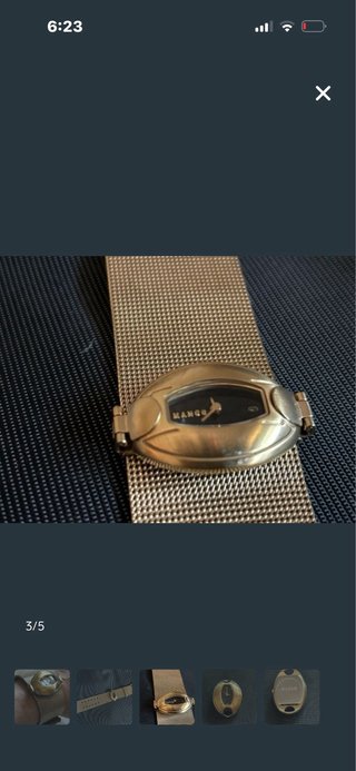 Reloj dorado de malla