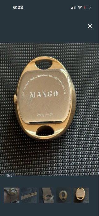 Reloj dorado de malla