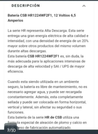 Batería 12V 6.5Ah