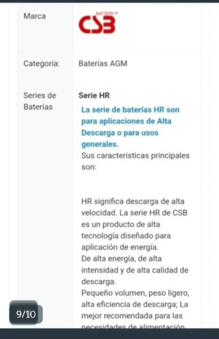 Batería 12V 6.5Ah